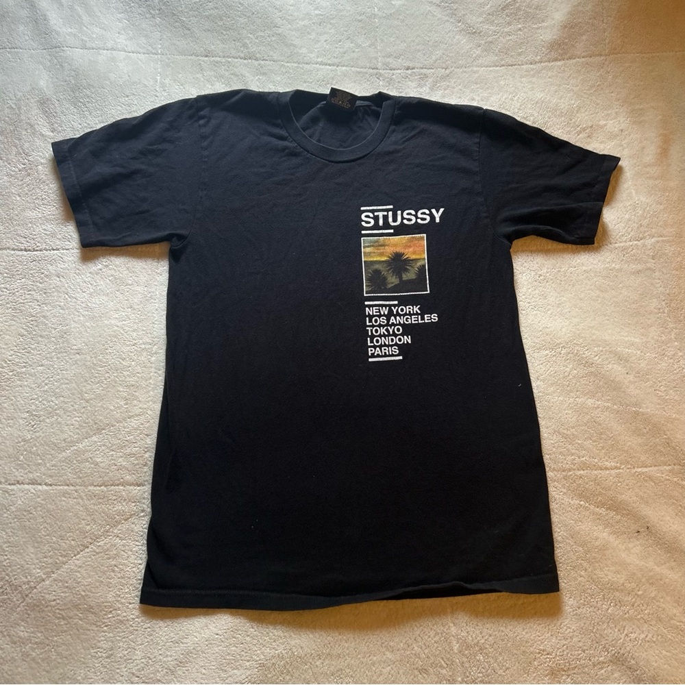 Stussy Black Graphic T-Shirt